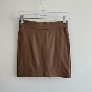 Forever 21 Stretchy Tan Mini Skirt | Size Small